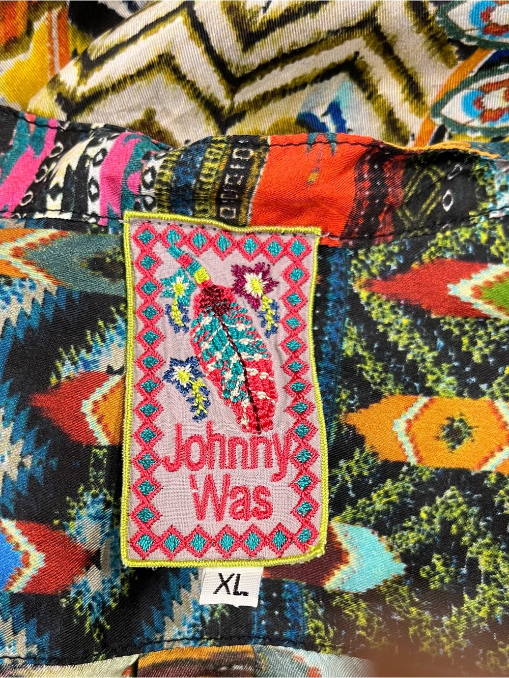 Johnny Was Cane Silk Tunic size XL - Picture 7 of 9